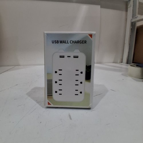 MULTI-PLUG OUTLET- 1 USB-C 2 USB-A 6 OUTLETS- WHITE image 2