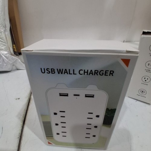 MULTI-PLUG OUTLET- 1 USB-C 2 USB-A 6 OUTLETS- WHITE image 3