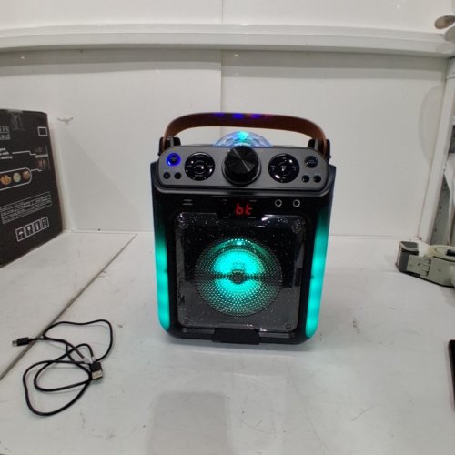 3PC SINGING MACHINE GROOVE DISCO BLUETOOTH KARAOKE MACHINE WITH DISCO BALL AND LED LIGHTS - 18V - BLACK (MODEL: SML722) image 4