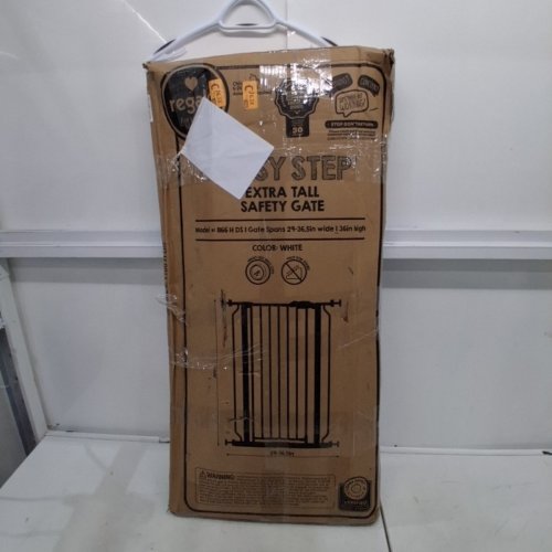 REGALO EASY STEP WALK-THRU METAL SAFETY GATE - 36" X 29" - 36.5" - WHITE - (MODEL: 1166HDS) image 4