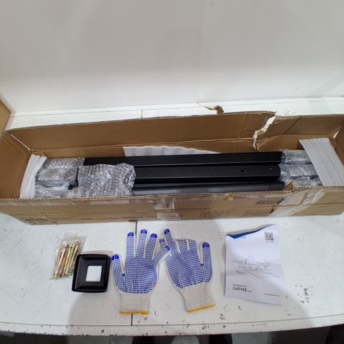 GARVEE 2-STEP OUTDOOR STEPS STAIR RAILING HANDRAIL - BLACK - (MODEL: PHO_11J92QAL) image 3