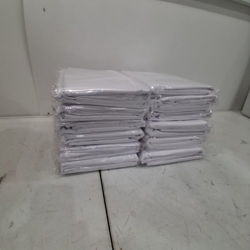 12PK PESONLOOK TABLECLOTHES - 90" X 156" - FOR 8FT RECTANGULAR TABLES - WHITE image 3