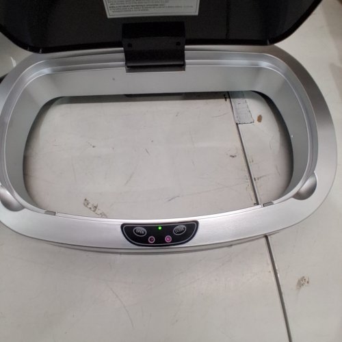 OVAL AUTOMATIC TOUCH FREE GARBAGE TRASH CAN - 13 GALLON - STAINLESS STEEL (MODEL: TC-1350R-SS) image 2