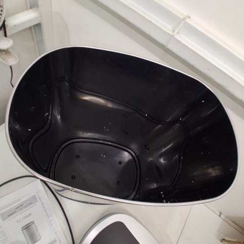 OVAL AUTOMATIC TOUCH FREE GARBAGE TRASH CAN - 13 GALLON - STAINLESS STEEL (MODEL: TC-1350R-SS) image 5