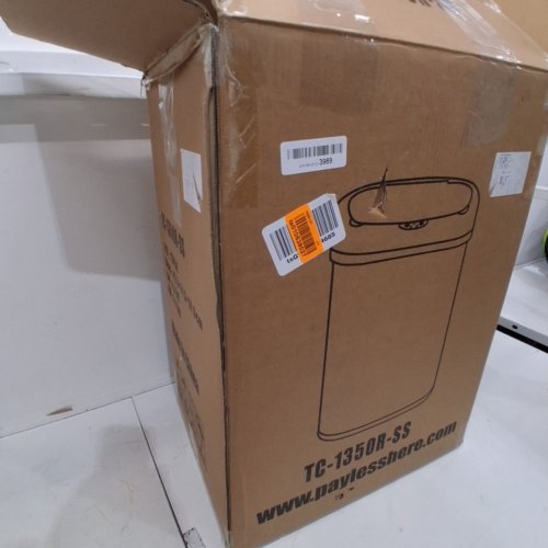 OVAL AUTOMATIC TOUCH FREE GARBAGE TRASH CAN - 13 GALLON - STAINLESS STEEL (MODEL: TC-1350R-SS) image 6