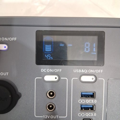 STEELITE PORTABLE POWER STATION LITHIUM BATTERY SOLAR GENERATOR WITH FAST CHARGING AND BATTERY CABLES - 60000MAH - 300W 120V - BLACK (MODEL: AZ6066) image 2
