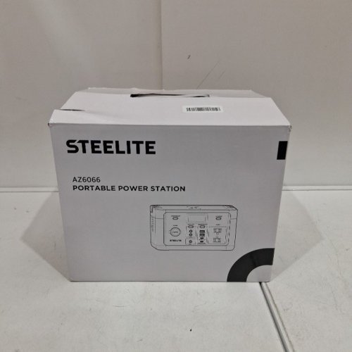 STEELITE PORTABLE POWER STATION LITHIUM BATTERY SOLAR GENERATOR WITH FAST CHARGING AND BATTERY CABLES - 60000MAH - 300W 120V - BLACK (MODEL: AZ6066) image 5