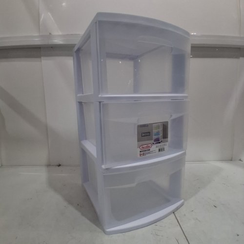 STERILITE 3-DRAWER CART - 14 1/2" X 12 5/8" X 25 5/8" - WHITE image 2