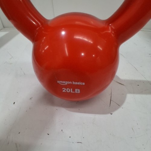 AMAZON BASICS VINYL COATED KETTLEBELL - 20 LBS - ORANGE/BLACK image 2