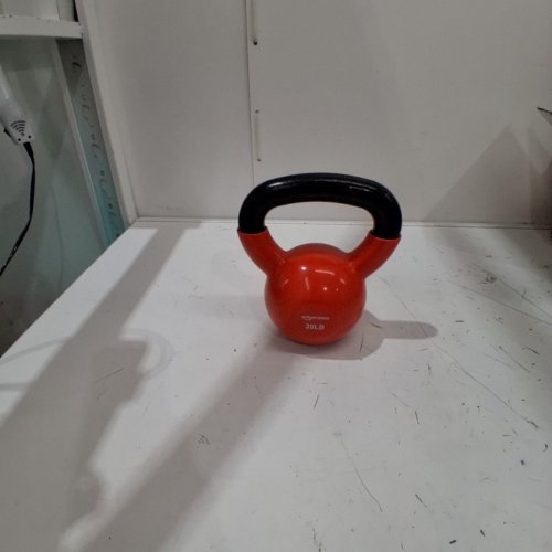 AMAZON BASICS VINYL COATED KETTLEBELL - 20 LBS - ORANGE/BLACK image 3