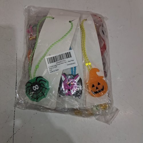 48PC HALLOWEEN NOVELTY JEWELRY - RING, NECKLACES. BRACELETS - MULTICOLOUR image 3