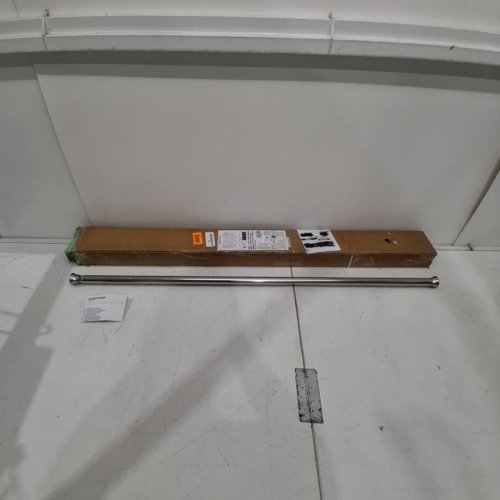 AMAZON BASICS ADJUSTABLE SHOWER CURTAIN TENSION ROD - 42" TO 72" - NICKEL image 2