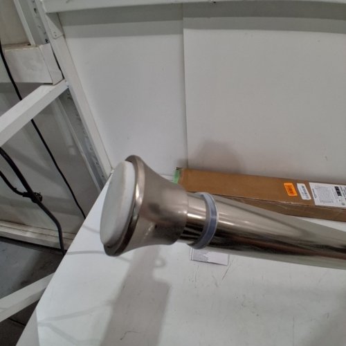 AMAZON BASICS ADJUSTABLE SHOWER CURTAIN TENSION ROD - 42" TO 72" - NICKEL image 3