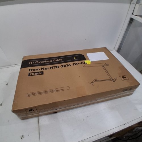 HEIGHT ADJUSTABLE OVERBED SIDE TABLE - 26" - 41.7" - BLACK - (MODEL: H7B-2816) image 6
