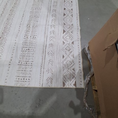 COTILED BOHO MOROCCAN LIVING ROOM AREA RUG - 10FT X 7FT 8" - LIGHT BROWN/CREAM image 6