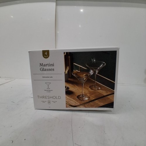 3PK THRESHOLD MARTINI COCKTAIL GLASSES - 8OZ - CLEAR image 4