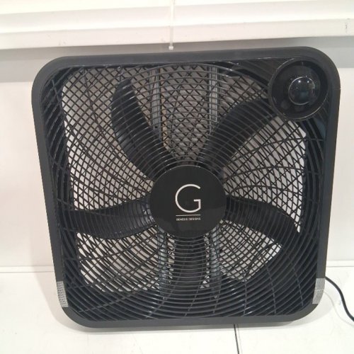 GENESIS DURABLE LIGHTWEIGHT HIGH VELOCITY FLOOR BOX FAN 3 SETTINGS MAX COOLING TECHNOLOGY - 3.94" X 4.72" X 4.72" - BLACK (MODEL: G20BOX-BLK) image 2