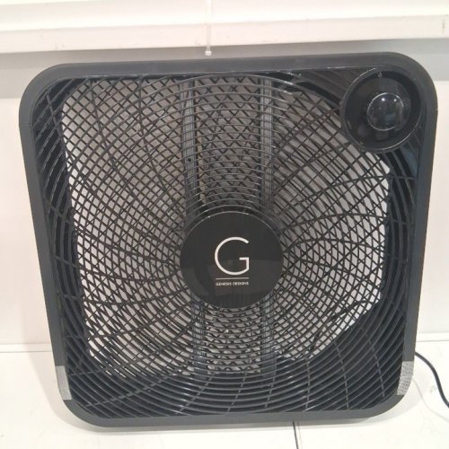 GENESIS DURABLE LIGHTWEIGHT HIGH VELOCITY FLOOR BOX FAN 3 SETTINGS MAX COOLING TECHNOLOGY - 3.94" X 4.72" X 4.72" - BLACK (MODEL: G20BOX-BLK) image 3