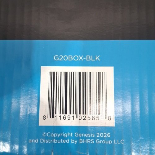 GENESIS DURABLE LIGHTWEIGHT HIGH VELOCITY FLOOR BOX FAN 3 SETTINGS MAX COOLING TECHNOLOGY - 3.94" X 4.72" X 4.72" - BLACK (MODEL: G20BOX-BLK) image 4