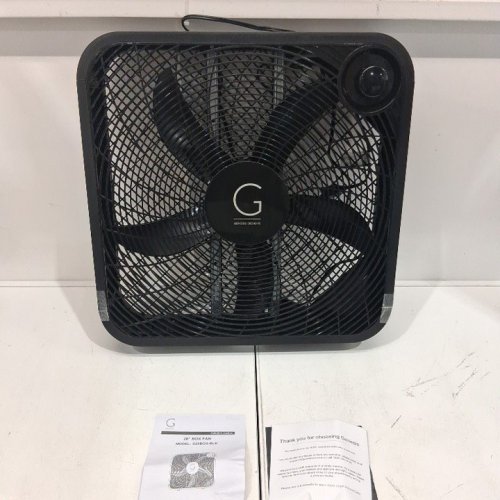 GENESIS DURABLE LIGHTWEIGHT HIGH VELOCITY FLOOR BOX FAN 3 SETTINGS MAX COOLING TECHNOLOGY - 3.94" X 4.72" X 4.72" - BLACK (MODEL: G20BOX-BLK) image 5