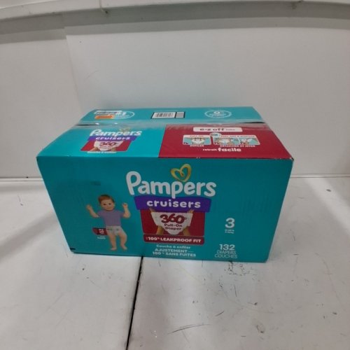 132PK PAMPERS SWADDLERS DIAPERS - SIZE 3 (13LB - 26LB) image 3