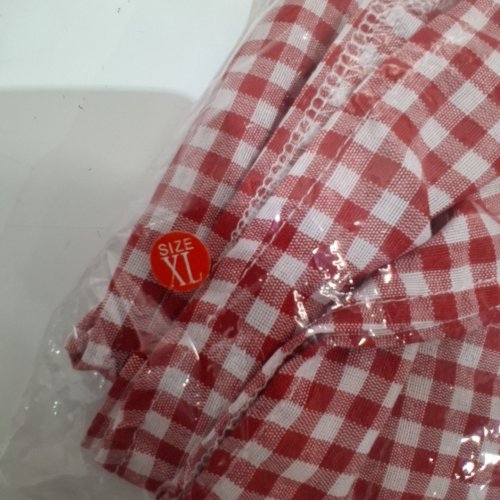WOMEN'S LINEN SUMMER DRESS - EXTRA LARGE - RED/WHITE image 2