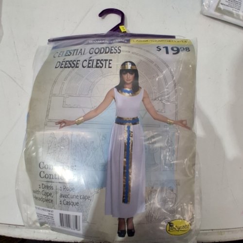 PARTYHOLIC CELESTIAL GODDESS COSTUME - LARGE - WHITE, BLUE & GOLD (STYLE: 50182M) image 2