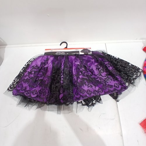WOMEN'S GOTHIC TUTU - SMALL/MEDIUM - PURPLE / BLACK image 2