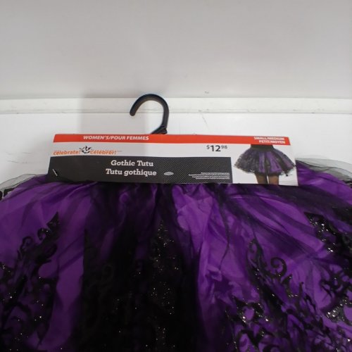 WOMEN'S GOTHIC TUTU - SMALL/MEDIUM - PURPLE / BLACK image 3