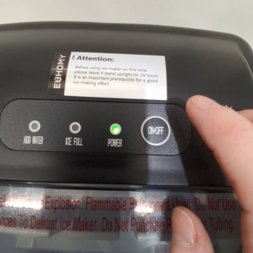 EUHOMY COUNTERTOP ICE MAKER - MAKES 26LBS/DAY - 115V - BLACK (MODEL: IM-06D) image 2