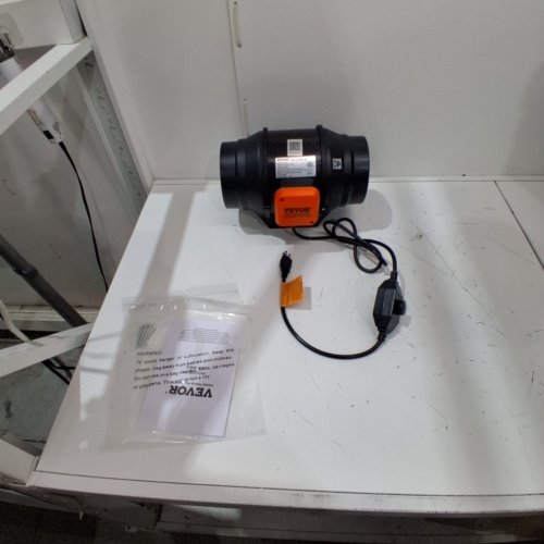 VARIABLE SPEED INLINE DUCT VENTILATION FAN WITH SPEED CONTROLLER - 400CFM- 2600RPM - BLACK/ORANGE (MODEL: BT-FL16A) image 3