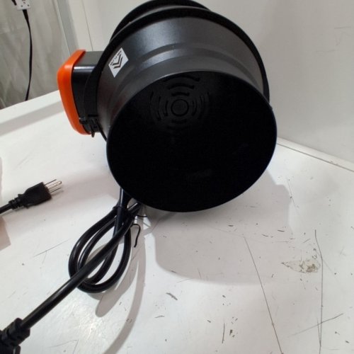 VARIABLE SPEED INLINE DUCT VENTILATION FAN WITH SPEED CONTROLLER - 400CFM- 2600RPM - BLACK/ORANGE (MODEL: BT-FL16A) image 5