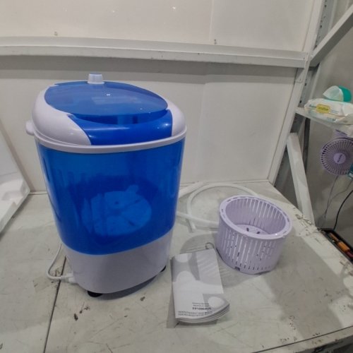 COSTWAY PORTABLE MINI WASHING MACHINE WITH SPIN DRYER - BLUE AND WHITE (MODEL: FP10964US) image 4