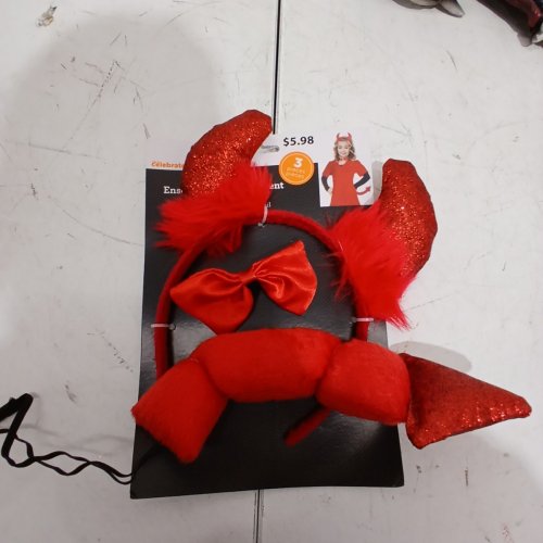 3PC DEVIL COSTUME ACCESSORY SET - RED (ITEM: WMCA18004-R) image 3