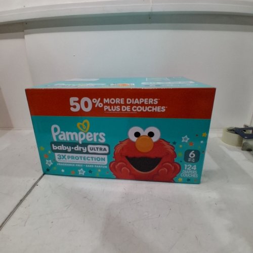 124PK PAMPERS BABY DRY ULTRA 3X PROTECTION -SIZE 6 image 2