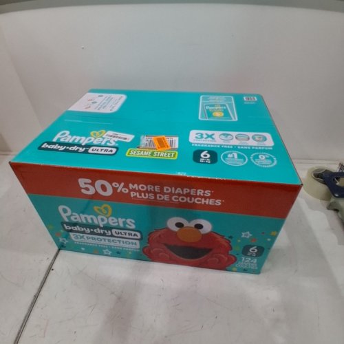 124PK PAMPERS BABY DRY ULTRA 3X PROTECTION -SIZE 6 image 3