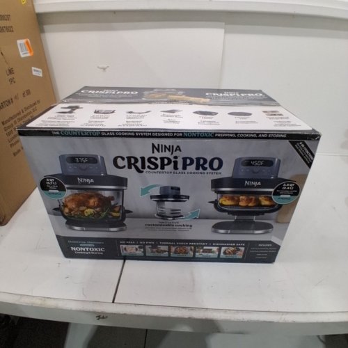 NINJA CRISPI PRO 6-IN-1 GLASS AIR FRYER SAFE FAMILY-SIZED COOKING SYSTEM - 2.5QT - 6QT - CYBERSPACE (MODEL: AS101CCY) image 5