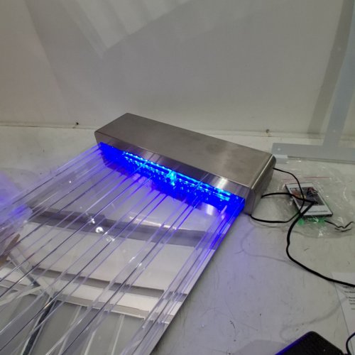 WALL MOUNT LED BUBBLE PANEL INDOOR FOUNTAIN WATER FEATURE - 48" - STAINLESS STEEL (MODEL:GI04060) image 2