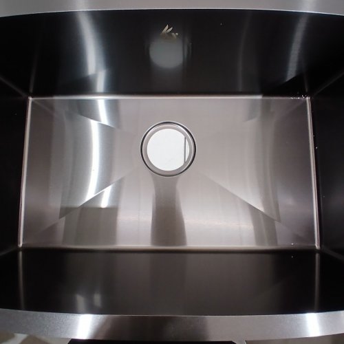 YUTONG 28" X 18" UNDER MOUNT STAINLESS STEEL KITCHEN SINK (SINGLE BOWL), BLACK image 8