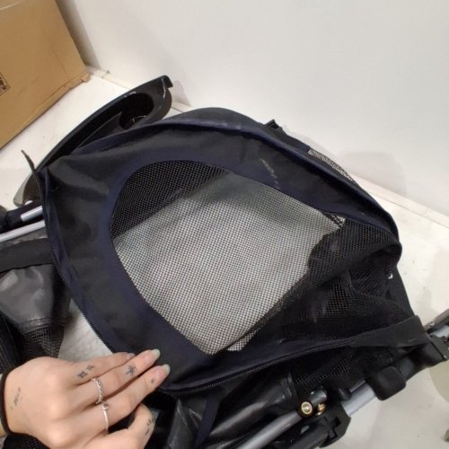 FDW PET STROLLER TRAVEL FOLDING CARRIER PET STROLLER WITH CUP HOLDER AND REMOVABLE LINER - 33LBS CAPACITY - BLACK (MODEL:BP-S04T-BLACK-DE-2) image 5