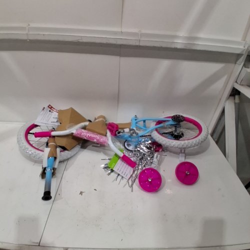 HUFFY CHILDREN'S BICYCLE -14" - BLUE, PINK AND WHITE image 3