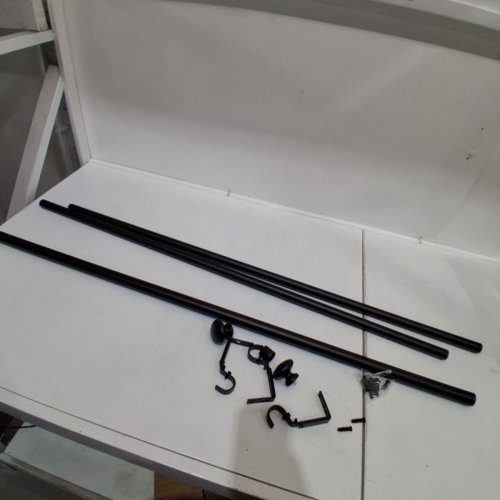 TIMI ADJUSTABLE WINDOW CURTAIN ROD - 84'' X 120'' - BLACK image 2