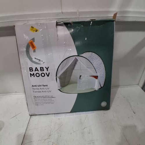 BABY MOOV COLLAPSIBLE FOLDABLE ANTI-UV TENT WITH VELCRO DOOR AND CARRY BAG - 36" X 34" X 39" - UPF 50+ - GREEN & WHITE image 3