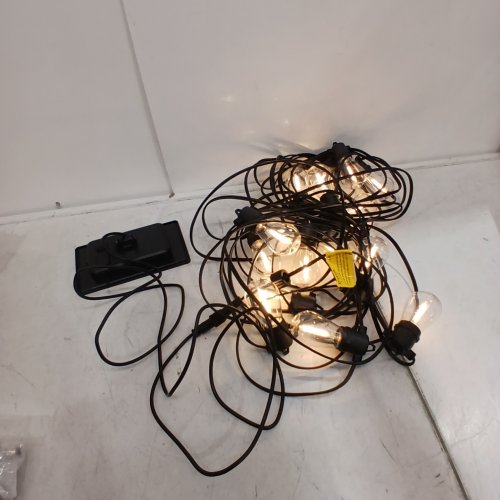 ADDLON WATERPROOF SOLAR STRING LIGHTS WITH REMOTE - 54FT (16 SOCKETS) - BLACK image 2