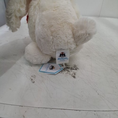 JELLYCAT BASHFUL RED LOVE HEART BUNNY - 10" - WHITE/RED image 4
