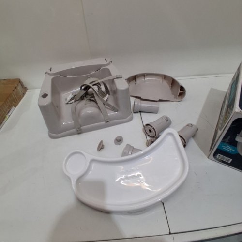 SAFETY 1ST TODDLER EASY CARE SWING TRAY BOOSTER SEAT WITH REMOVABLE TRAY - 50LBS MAX - TAUPE (MODEL: BO048CTAP) image 2