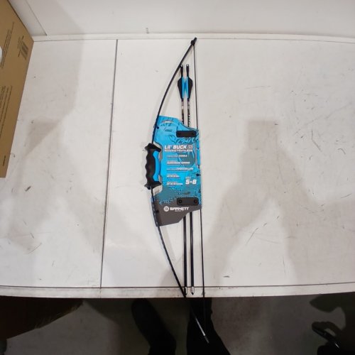 YOUTH BARNETT LIL BUCK G3 RECURVE BOW COMBO WITH ARROWS - AMBIDEXTROUS - 12 LBS - 17" - BLUE (MODEL: BAR30004) image 2