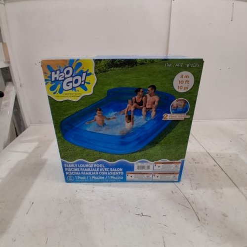 H2OGO! INFLATABLE OUTDOOR FAMILY LOUNGE POOL - BLUE (MODEL: 1872209) image 2