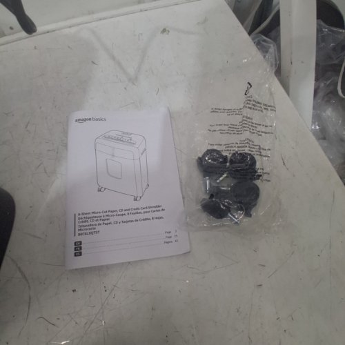 AMAZON BASICS 8-SHEET CROSS-CUT PAPER SHREDDER AND CREDIT CARD SHREDDER WITH WHEELS - BLACK (MODEL: C217-CUS/ B0C6LXQTST)) image 5