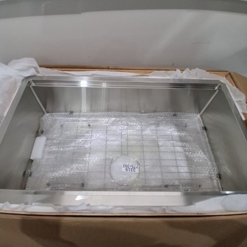 STAINLESS STEEL UNDERMOUNT KITCHEN SINK WORKSTATION - 33" X 19" X 9" - CHERRY/SILVER image 6
